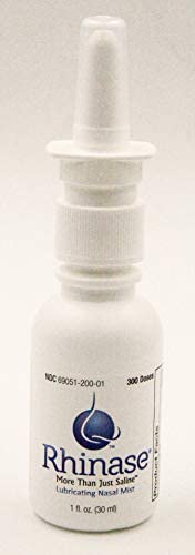 Rhinase Allergy Relief Saline Nasal Spray – Steroid Free, Dual Wetting Agent & Salt Formulation, 300 Sprays for Dry Nose, Allergy, nosebleeds from Nasal Dryness