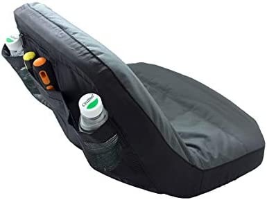 POWERWORKS Weatherproof Deluxe Riding Lawn Mower Seat Cover, Medium, Black