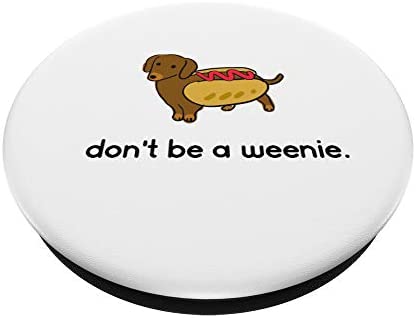 Dachshund Dog Doxie Weenie White Cute Funny Gift PopSockets PopGrip: Swappable Grip for Phones & Tablets