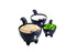 Joie Meow Cat Stackable Kitchen Measuring Cups Set, Colors Vary