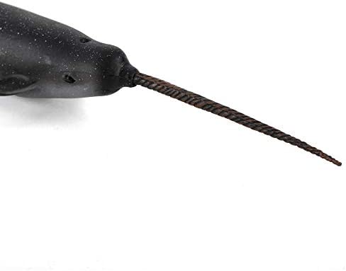 Ocean Sea Marine Animal Narwhal Whale Model Figures Wildlife Bath Cake Decoration Education Cognitive Toys for Kid Boys Girls 5 6 7 8 Years Old