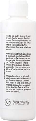 Apple Barrel Gloss Acrylic Paint in Assorted Colors (8 oz), 20408 Gloss White