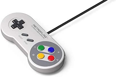 Retroflag Classic Wired USB Gaming Controller Support XINPUT, DINPUT Mode and Turbo Function Compatible with Raspberry Pi, Windows, Switch J Pad