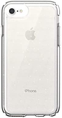 Speck Products GemShell iPhone SE (2022) Case| iPhone SE (2020)| iPhone 8| iPhone 7 - Clear with Gold Glitter/Clear