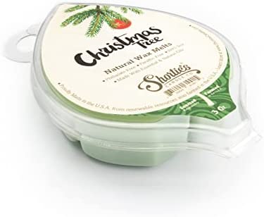 Christmas Tree Natural Soy Wax Melts - 1 Highly Scented 3 Oz. Bar - Made with Responsibly Sourced Soy and Essential Fragrance Oils - Phthalate & Paraffin Free, Vegan, Non-Toxic