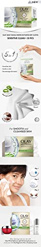 Olay 4-in-1 Sensitive Daily Facial Cloths, 33 ct (Packaging May Vary)