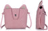 Delphinus Cute Cat Crossbody Bag, Little Girls Purses Cute Cat Bag with 1 Mini Coin Purse Cat Headband and Elastic Hair Ties, 4 Pack
