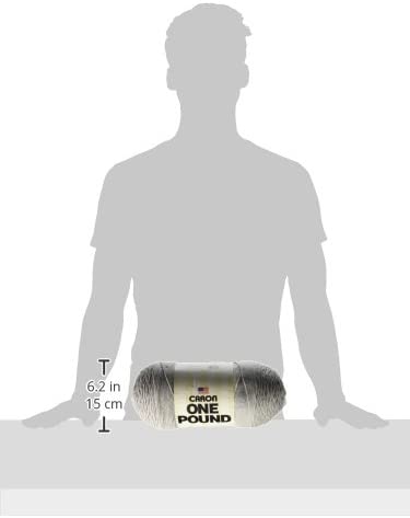 Caron One Pound Solids Yarn, 16oz, Gauge 4 Medium, 100% Acrylic - Grey Mix- For Crochet, Knitting & Crafting ( 1 Piece )