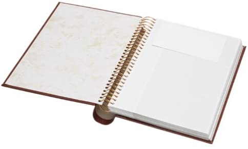 Spiral Bound Photo Album 300 Bi-Directional Memo Pockets Hold 4x6 Photos, Burgundy