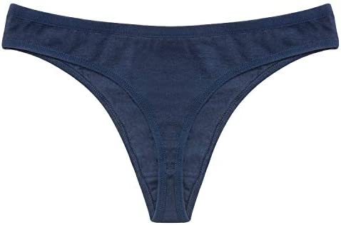 ANZERMIX Women's Breathable Cotton Thong Panties Pack of 6
