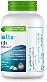 OraCoat XyliMelts Dry Mouth Relief Moisturizing Oral Adhering Discs Mild Mint with Xylitol, For Dry Mouth, Stimulates Saliva, Non-Acidic, Day and Night Use, Time Release for up to 8 Hours, 100 Count
