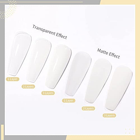 BORN PRETTY Milky White Gel Nail Polish,TranslucentJelly Nude White Gel Polish LED Manicuring Varnish 10ML