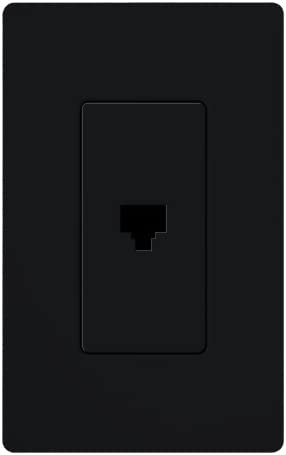 Lutron CA-PJ-BL Claro Telephone Jack, Black