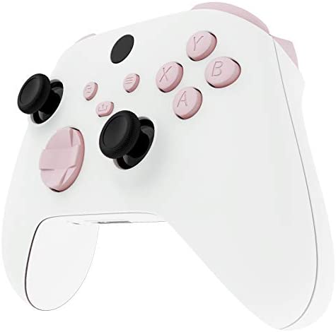 eXtremeRate Cherry Blossoms Pink Replacement Buttons for Xbox Series S & Xbox Series X Controller, LB RB LT RT Bumpers Triggers D-pad ABXY Start Back Sync Share Keys for Xbox Series X/S Controller