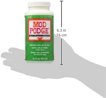 Mod Podge Waterbase Sealer, Glue and Finish for use Outdoors (16-Ounces), , White