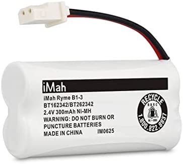 iMah BT162342 BT262342 BT183342 BT283342 Cordless Phone Batteries Compatible with VTech CS6114 CS6419 CS6719 AT&T EL5210 EL52300 EL52400 CL81101 CL80111 Handset Telephone, 2-Pack