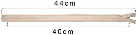 CONSANTO Invisible Zippers for Sewing, Nylon Coil Conceal Zippers for Tailor Sewing Crafts, Pack of 20 (16 inch, Beige)