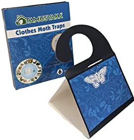 Clothes Moth Traps (6 Count) with Pheromones Lure, Powerful Moth Traps For House, wool clothes and carpet