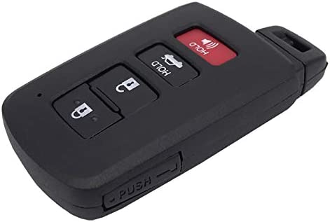 Smart Replacement Key Fob Cover Case fit for 2019 2018 2017 Toyota Highlander Avalon Camry Corolla RAV4 Keyless Entry Key Fob Shell (Black)