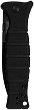 Kershaw XCOM Military-Style Pocketknife; 3.6-inch Black-Oxide Coated Blade and 8Cr13MoV Steel, Spearpoint Blade, Sharpened One Side, and Glass Filled Nylon Handle, Manual Open, Reversible Pocketclip