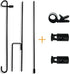 Garden Flag Stand-Holder-Pole with Garden Flag Stopper and Anti-Wind Clip for House Flags,Decorative Flags,Yard Flags,Seasonal Flags