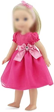 Emily Rose 14.5 Inch Doll Clothes Clothing Outfit - Beautiful 14" Doll Jeweled Pink Dress, Includes Headband!