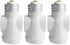 2 Outlet Light Socket to Plug Adapter, Electrical Screw in Light Bulb Socket Outlet Adapter, Lamp Holder, Dual Polarized E26 ETL, White (3PACK)