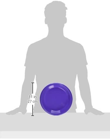 Amscan Plastic Lunch Plates, 50 pieces, Purple