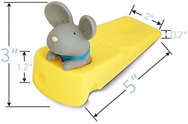 DomeStar Cute Mouse Stopper, Gray Mouse Door Stop Decorative Animal Doorstop Door Wedge