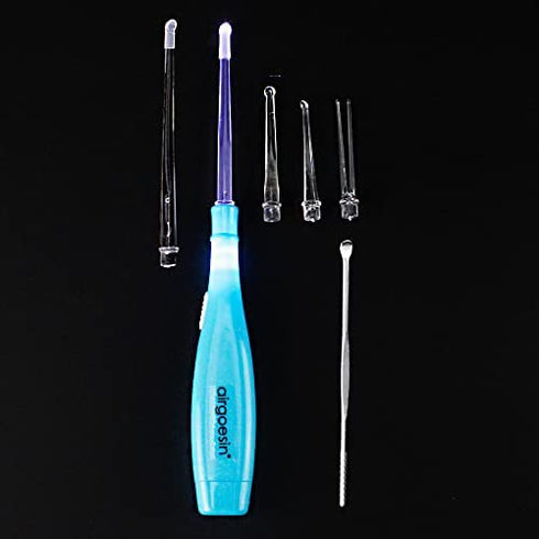 Airgoesin Improved Tonsil Stone Removing Tool, 5 Adapters Tips, Tonsillolith Pick + Case + Gift