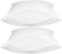 White Classic Luxury Hotel Collection Zippered Style Pillow Cover, 200 Thread Count, Soft Quiet Zippered Pillow Protectors, Standard Size, Set of 2