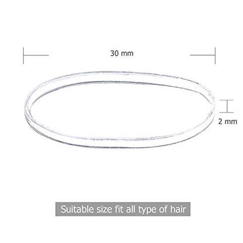 Clear Elastic Hair Rubber Bands, 1500pcs Mini Small Clear Ponytail Elastics Holders for Blond Kids Girls Hair No Crease Damage No Hurt 1 inch HOYOLS