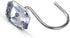CHICTIE Diamond Shower Curtain Hooks,White Crystal Decorative Shower Curtain Rings,Set of 12 Stainless Steel Rust-Proof Square Rhinestones Shower Hooks Hangers for Bathroom