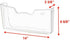3 Pack - Simple Houseware Clear Single Pocket Wall Mount File Holder