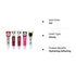 5 PACK NK Lip Gel with Vitamin E Bubble Gum, Argan, Strawberry, Cherry and Rosehip Lip Gloss by Nicka K New York