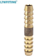 LTWFITTING Brass Barb Splicer Mender 1/4-Inch Hose ID Fitting Air Water Fuel Hose Joiner(Pack of 10)