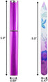 3 Pack Glass Nail File, EAONE Crystal Nail Files with Case Gradient Colorful Printed, Two Sided Etched Filing Surface Finger Nail Files, Professional Manicure Nail Care Czech Glass File