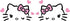 Hello Kitty with Hearts Rearview Mirror Sticker Vinyl Decal for Bumper & Car Window Sticker for Cars, Laptops, MacBook Trucks and More - Colour - Black n Pink - Size - 4.4" x 2.6"