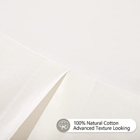 TILLYOU White Pleated Crib Bed Skirt for Baby Boys Girls, 100% Natural Soft Dust Ruffle, Standard Nursery Bedding Toddler Bedskirt Solid, 14" Drop