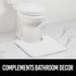 Gorilla Grip Thick Memory Foam Bathroom Toilet Lid Seat Cover, Soft Velvet Topside, Machine Wash, Plush Cushioned Covers Fits Most Size Lids, Decorative Bath Room Accessories, 19.5x18.5, Bright White