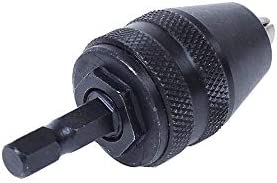 AUTOTOOLHOME 1/4-inch Hex Shank Keyless Drill Chuck Quick Change Adapter Power Screwdriver to Drill Converter Conversion Conversion Tool