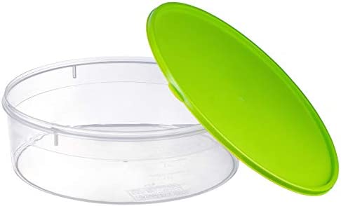 Zilpoo Plastic Pie Container with Lid, 10.5”, Cupcake Carrier, Muffin, Tart, Cookie, Cheesecake Holder, Round Freezer Storage Food Keeper with Cover, Green