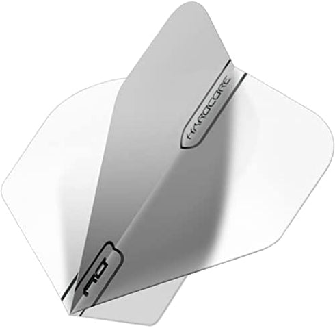 RED DRAGON Hardcore White Extra Thick Standard Dart Flights - 5 Sets Per Pack (15 Dart Flights in Total)