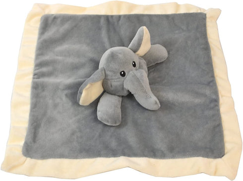 Lovey Security Blanket 12 inch Square Stuffed Animal Baby Blankie for Girls or Boys (Elephant) by Baberoo