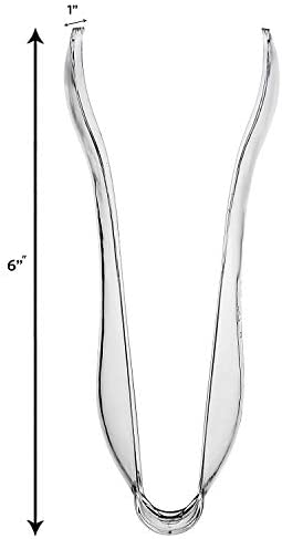 Disposable Serving Utensils, Plastic Serving 10" Spoons 10" Forks & 6" Tongs 6 Of Each, Pack of 18. … (Clear)