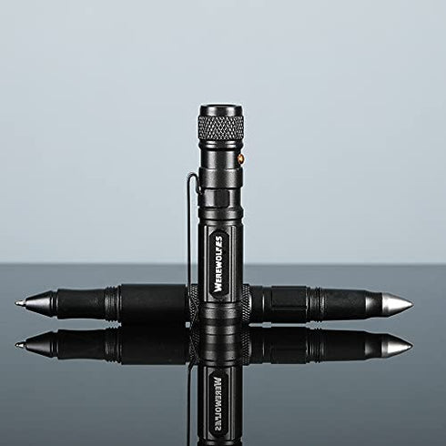 Tactical Pen - Multitool - 6 in 1 Tactical Gear and EDC - Tactical Flashlight, Bottle Opener, Screwdriver, 12 Black Refills... Mens Dad Husband Gifts Christmas Gifts Ideas, Gift Boxed