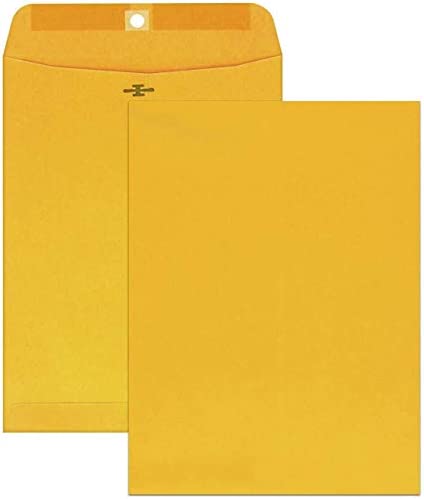 Mead Letter Size Mailing Envelopes, Clasp Closure, All-Purpose 24-lb Paper, 9" X 12", Brown Kraft Material, 20/Pack (76020)