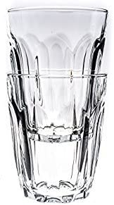 Duralex Made in France Provence Glass Tumbler Drinking Glasses, 3.13 ounce - Set of 6, Clear