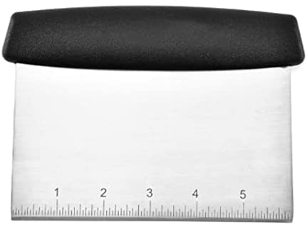 La & Li Pastry Scraper & Bread Dough Cutter for Baking - Scraping Tool for Bench & Griddle, Food Chopper with Stainless Steel Blade & Measuring Scale - Kitchen Tools and Gadgets for Cooking - 6 Inches