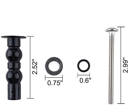 Toilet Seat Hinge Screw Compatible with TOTO Toilet, Expanding Rubber Bolt Top Nuts Set for Top Mount Toilet Seat Tightening Kit Replacement,Toilet Seat Blind Hole Fixing Kit for TOTO Toilets,2 Pack